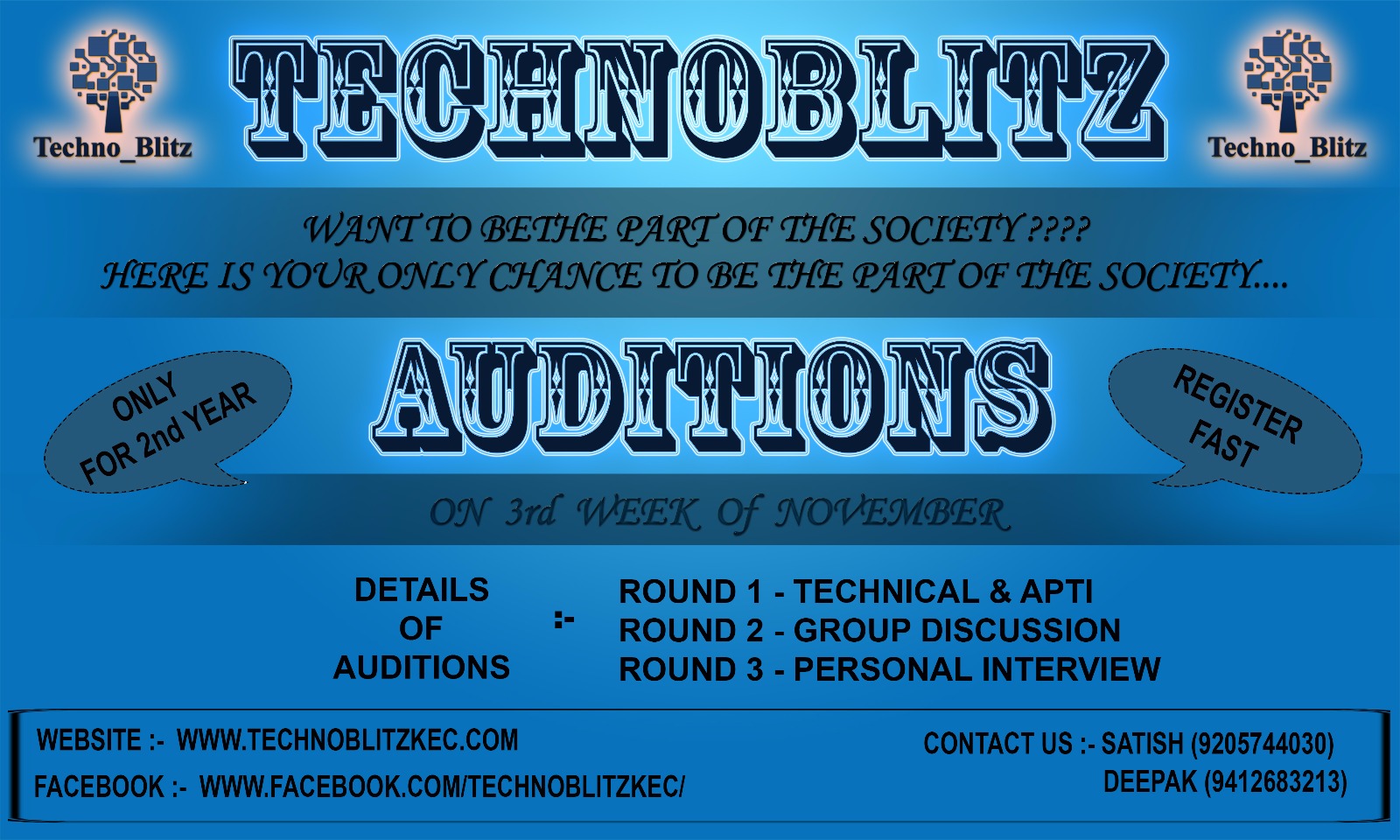 TechnoBlitz Auditions
